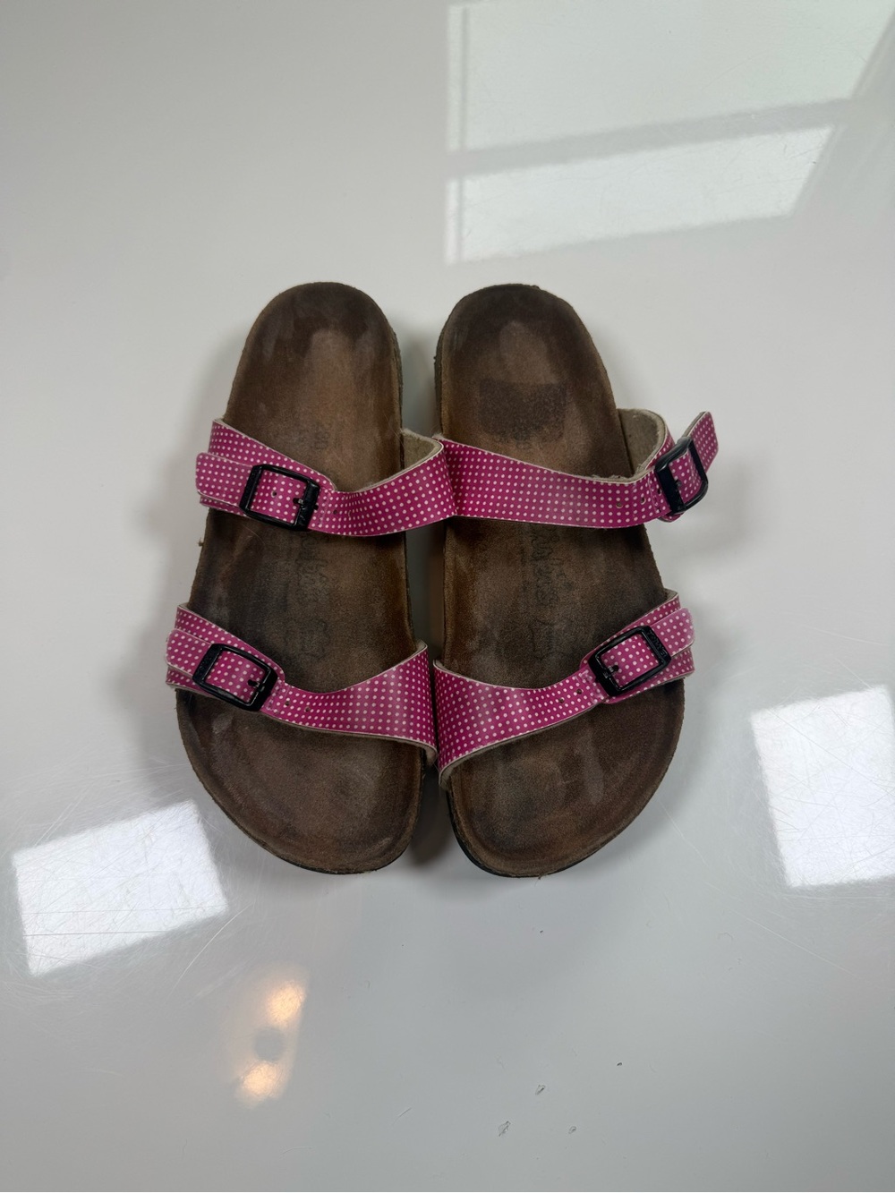 Birkies by Birkenstock Pink Polka Dot Sandals